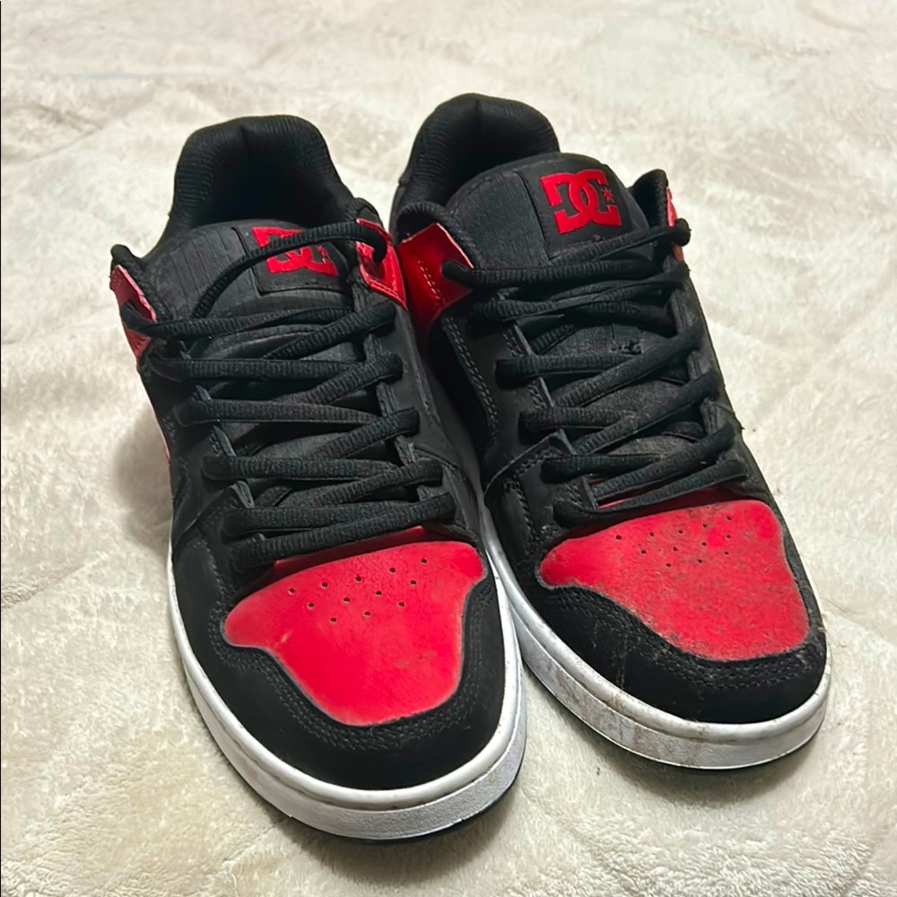 DC Black and Red Sneakers Classic Skate Style